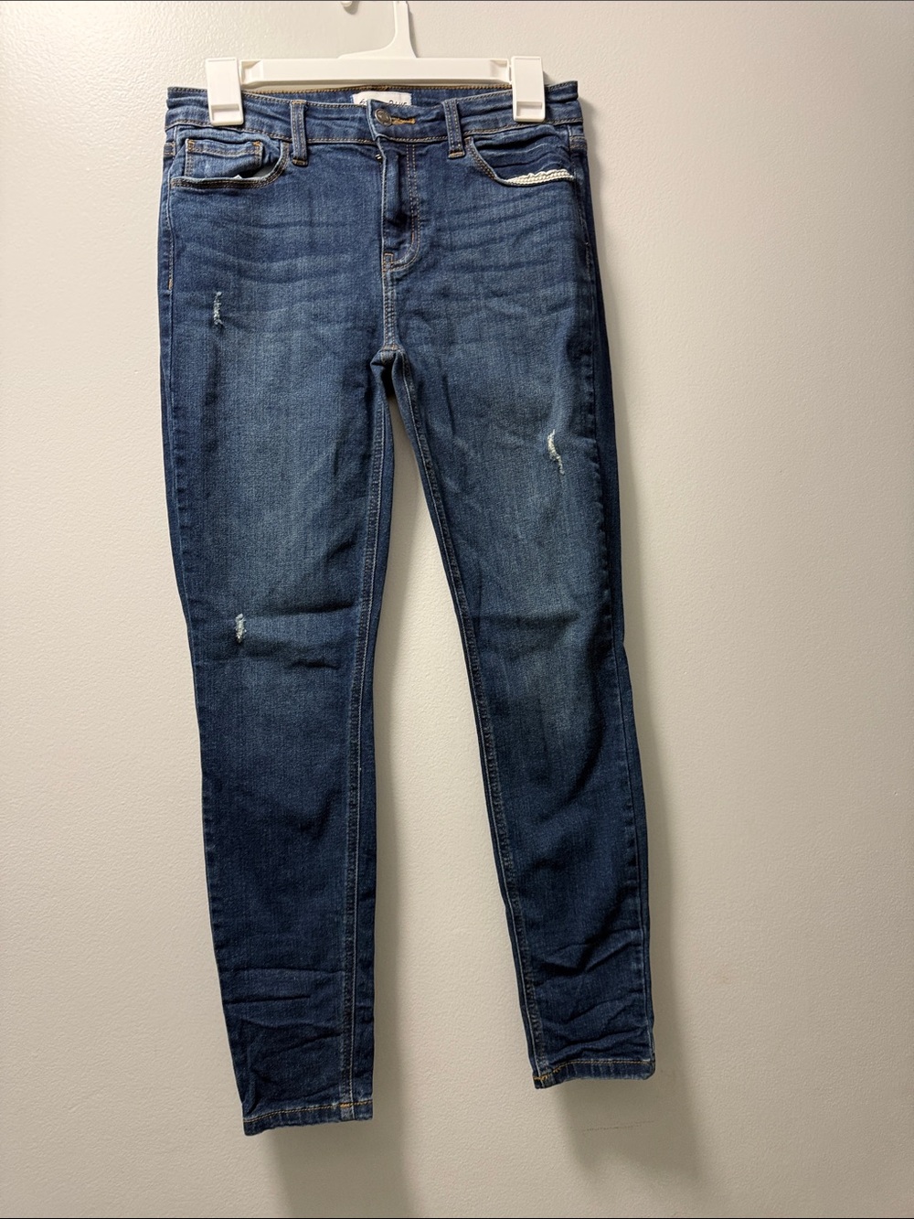 Dark Blue Skinny Jeans — Stretchy Slim Fit